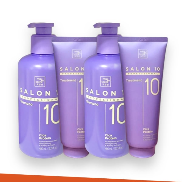 サロン10 プロフェッショナル CICA プロテイン [シャンプー 480ml+トリートメント 215ml]x2セット