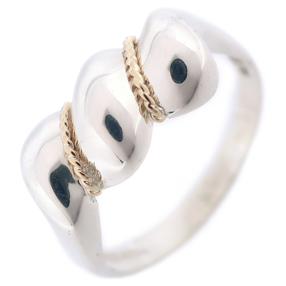 キャンディツイスト リング・指輪 シルバー925 K14イエローゴールド 11号 約2.5g レディース 中古品 A-ランク 15,960円