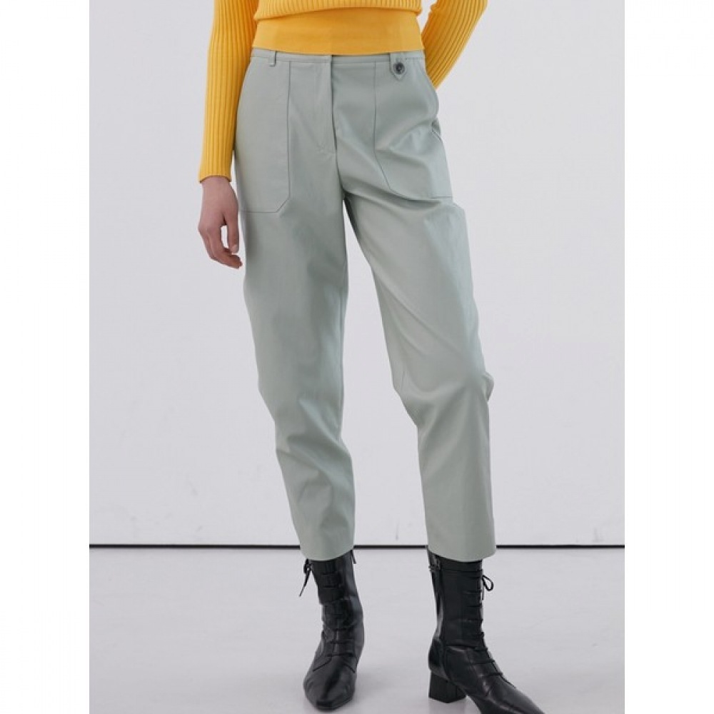 [エゴイスト] スリムバギーフィットエコレザーパンツEN1WP161