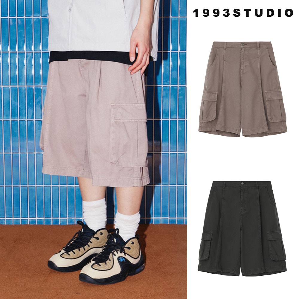 [1993studio] Pigment Cargo Bermuda Pants