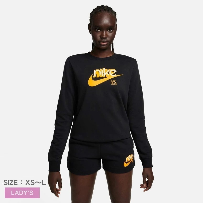 スポーツウェア クラブ フリース フレンチ テリー グラフィック クルーネック スウェットシャツ FN3629 レディース ブランド ウェア トレーナー スポーティ カジュアル カットソー