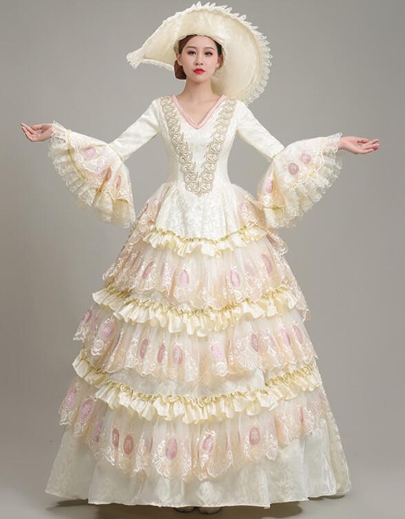 【目玉商品～超人気】女王様ドレス 貴族ドレス 華やか お姫様ドレス 宮廷 ロングドレス 舞踏会 ステージ 舞台 演出服 ジュリエット 文化祭 ハロウィン 演劇 オペラ声楽 撮影 ワンピース貴婦人 プリ