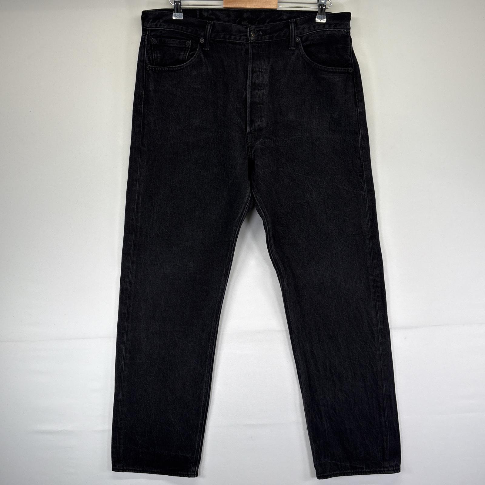 古着 デニムパンツ 501 ストレート 大きいサイズ ジーンズ ジーパン 5ポケット 長ズボン w38 L34 ブラック メンズ