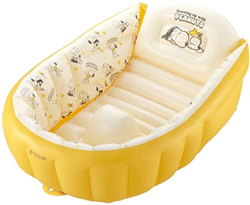色：スヌーピー リッチェル Richell スヌーピー ふかふかベビーバス W 新生児*3カ月頃まで