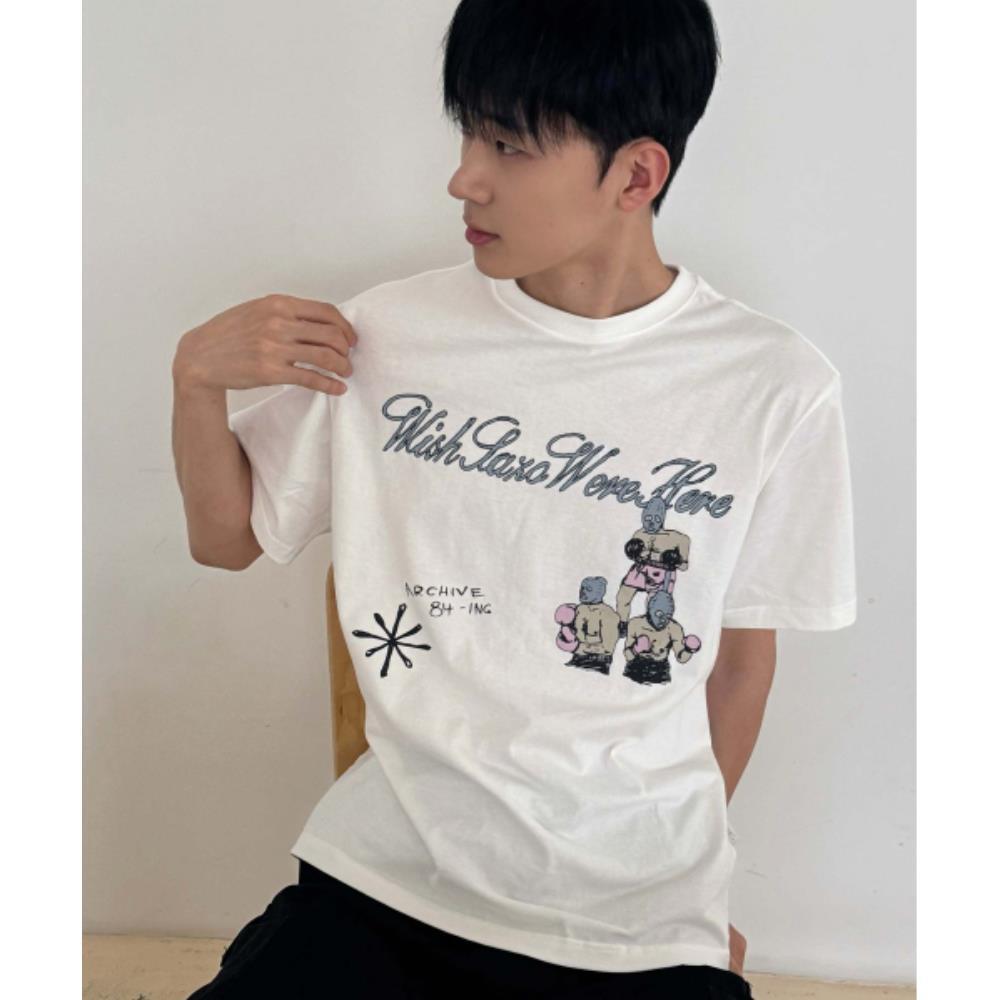 WMC Mask Boxer T-Shirt WHITE O-MOBAS5M63701