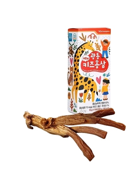 【韓国健康食品】広東 ニューキッズ 紅参スティック 子供紅参 健康飲料 幼児 おやつ 紅参飲料 10g x 30包300g 1個
