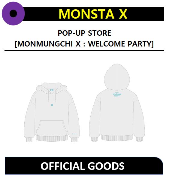 【MONSTA X】 - (HOODIE) POP-UP STORE [MONMUNGCHI X : WELCOME PARTY] / OFFICIAL MD