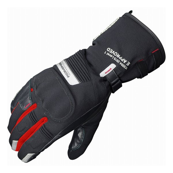 バイク用 GTX CEツアラーウィンターグローブ-アテルイ ブラック/レッド/Lサイズ GK-814/Black/Red/L