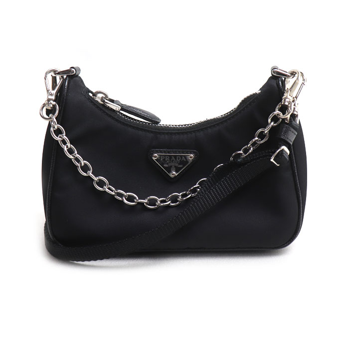 PRADA プラダ マイクロ バッグ テスート 2Wayショルダーバッグ ブラック 1TT122 レディース 中古 美品