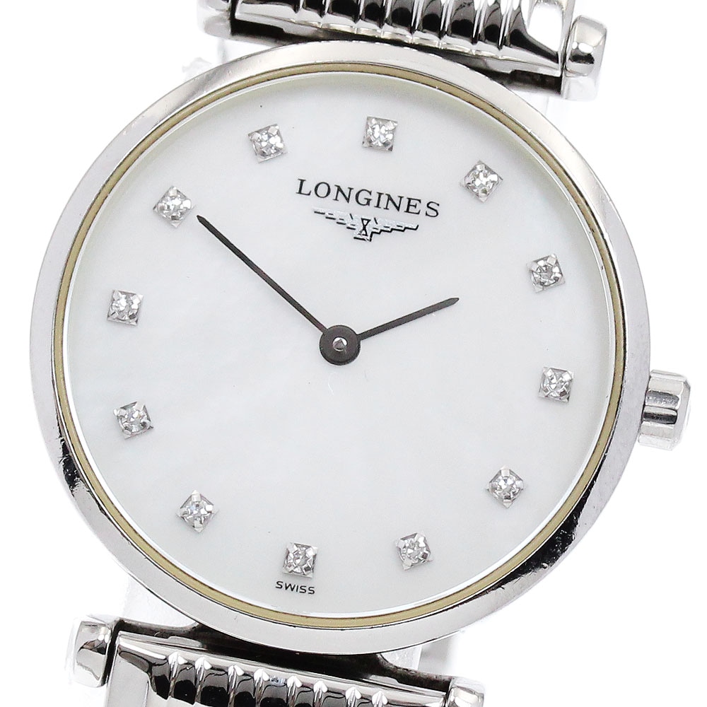 ロンジン LONGINES L4.209.4 ラ グラン クラシック ドゥ ロンジン 12Pダイヤ クォーツ レディース _886376【中古】