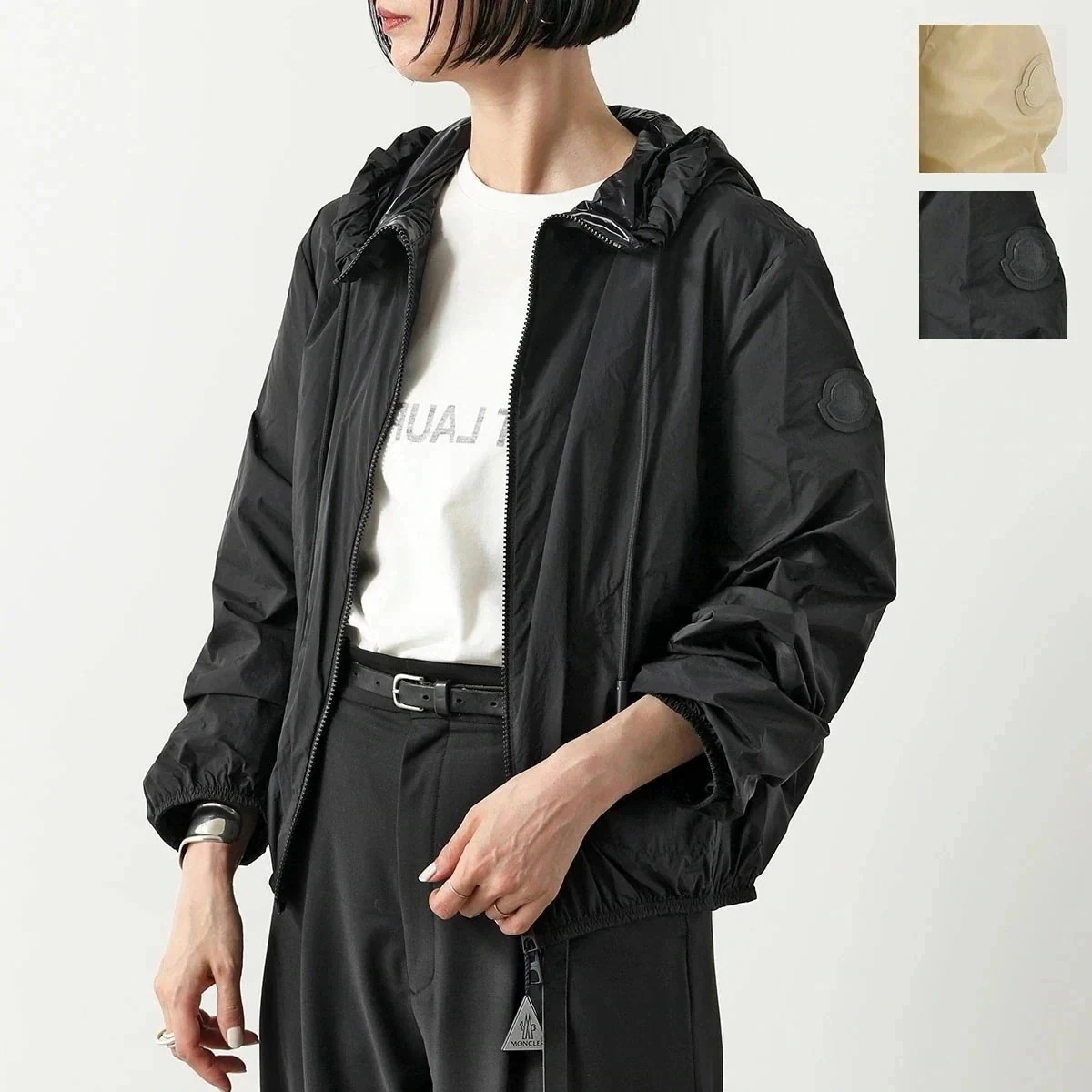 MONCLER モンクレール ジャケット CASSIE 1A00117 5396L レディース ナイロン ブルゾン フーデッド 長袖 ロゴパッチ 撥水 カラー2