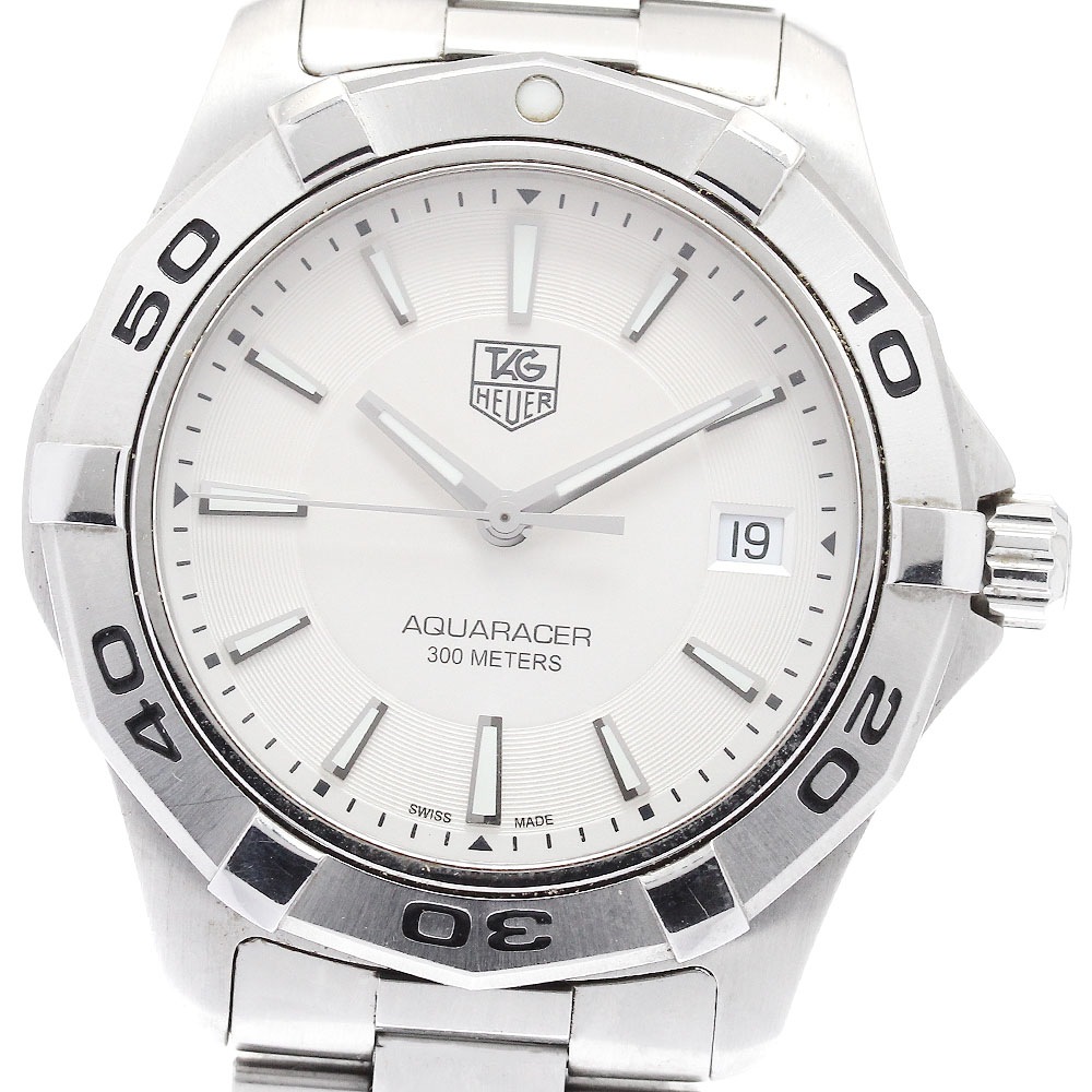 タグホイヤー TAG HEUER WAP1111 アクアレーサー デイト クォーツ メンズ 保証書付き_938629【中古】
