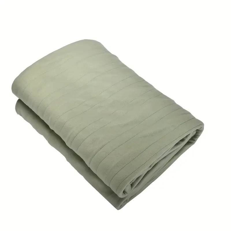 現代のグレー電気毛布ソフト片面フリース10段階の加熱設定12時間の自動オフタイマー180W120V米国プラグ洗濯機洗い可オールシーズンポリエステル100%ニット電池不要