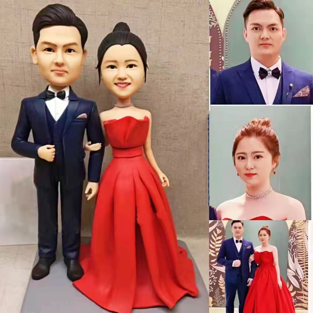 【オーダーメイド】3D肖像画 似顔絵 人形 フィギュア 結婚祝い 周年記念日 カップル 彼氏 彼女 夫婦 両親 贈呈品 記念品