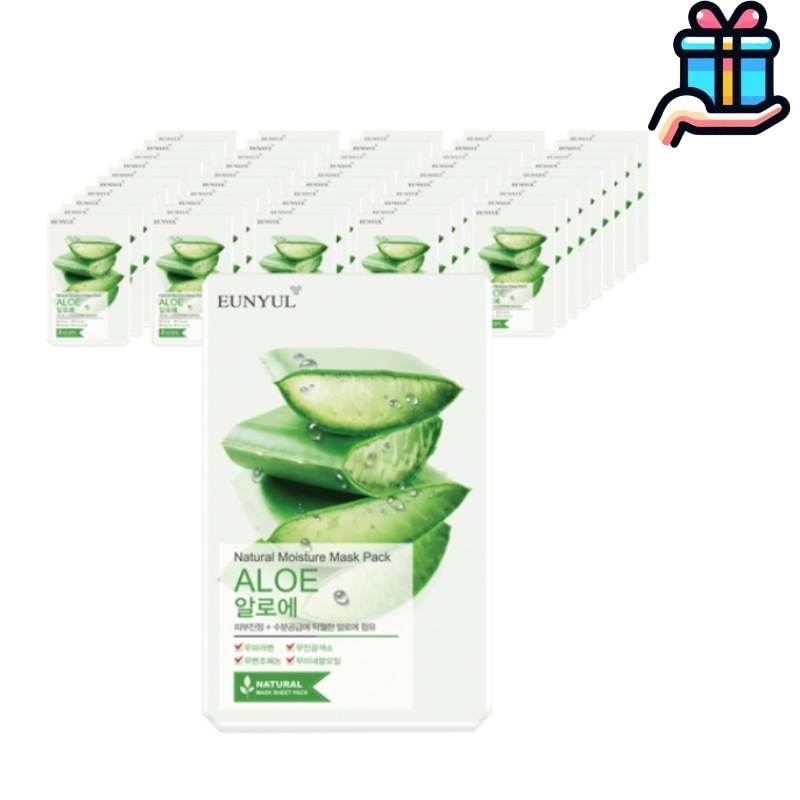 [大容量 企画商品] ナチュラルアロエ マスクパック 50枚 +50枚 = 100枚 顔パック 韓国コスメ 正規品 肌鎮静パック 水分補給肌パック シート 韓国人気 韓国コスメ フェイスマスク