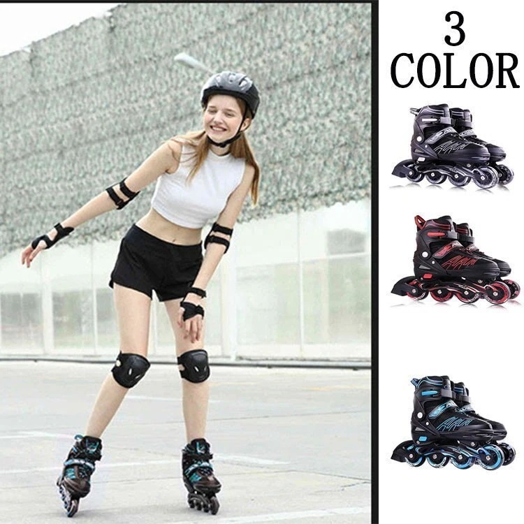 インラインスケート ローラースケート 男女兼用 子供 ジュニア 初心者向け フルフラッシュ シングル
