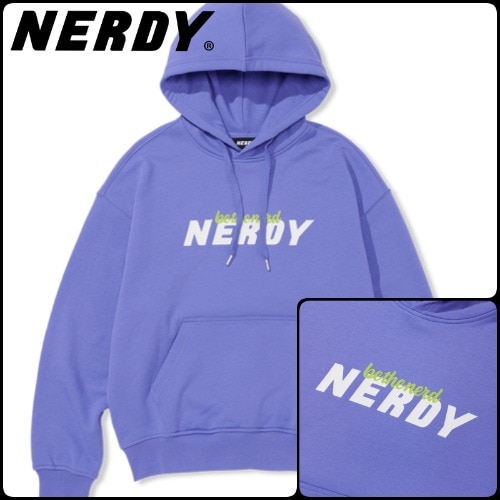 レイヤード カシブロゴ プルオーバー フーディ フードパーカー パープル 韓国 公式