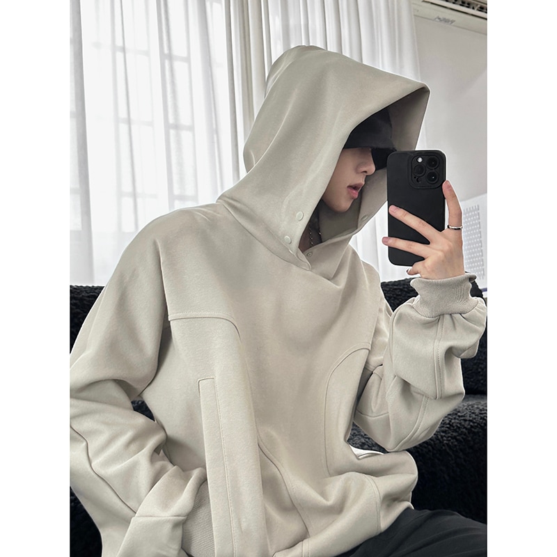 ソリッドカラースウェットメンズ春と秋の硬いパーカーカップルカジュアルジャケット 4,586円