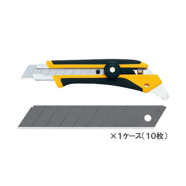 （まとめ） オルファハイパーL型 192B（ネジロック式）+切れ味重視の特選黒刃 1セット [x5セット]