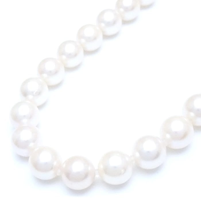 パール ネックレス 42.5cm あこや真珠8～8.4ミリ シルバー/74991【中古】
