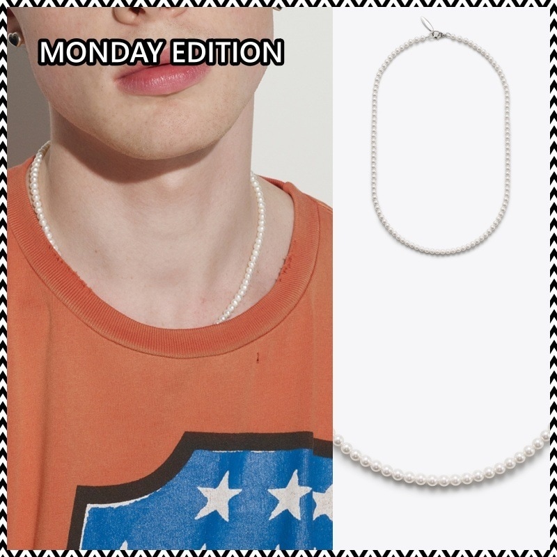 MONDAY EDITION THE PEARL NECKLACE FOR MENS 4MM