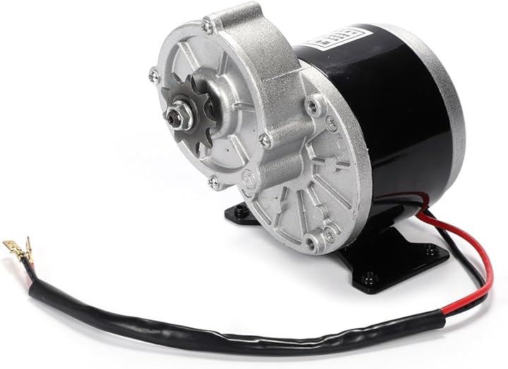 ギヤ 減速 モーター 250W 自転車 改造 電動 バイク 作成 12V プーリー ギアタイプ