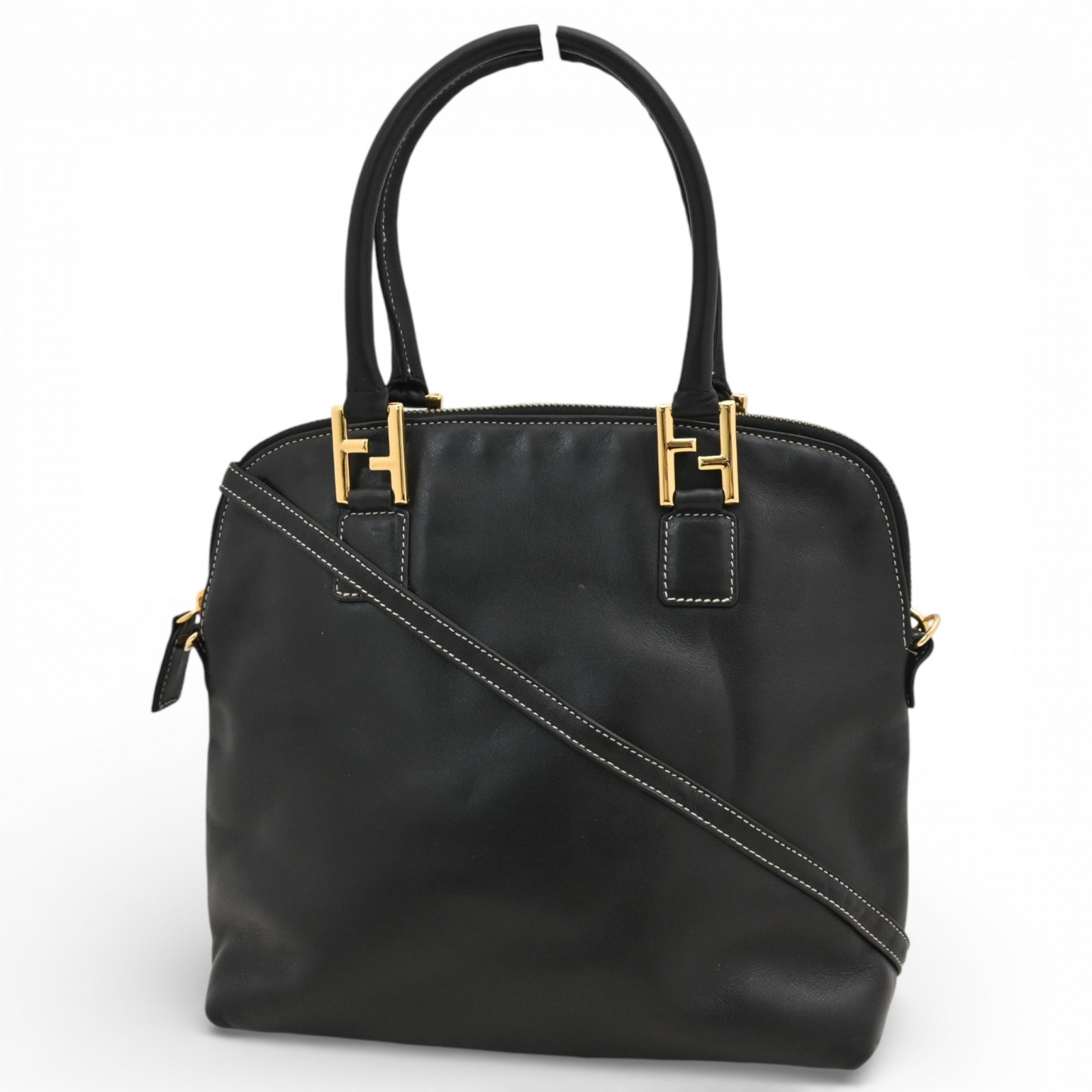 フェンディ 2WAY ショルダーバッグ ハンドバッグ ブラック Bランク fe3636ff