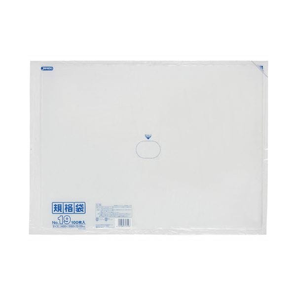 [5セット] ジャパックス LD 規格袋 19号 0.030mm厚 100枚 透明 K-19X5