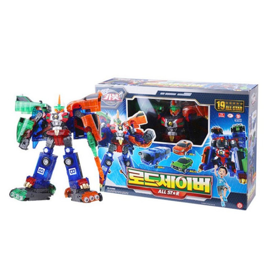ハローカーボットハロカボット ロードセイバー オールスター ロボットおもちゃ 変形 車・タクシー・バスモード 3段合体 韓国アニメ 正規ライセンス