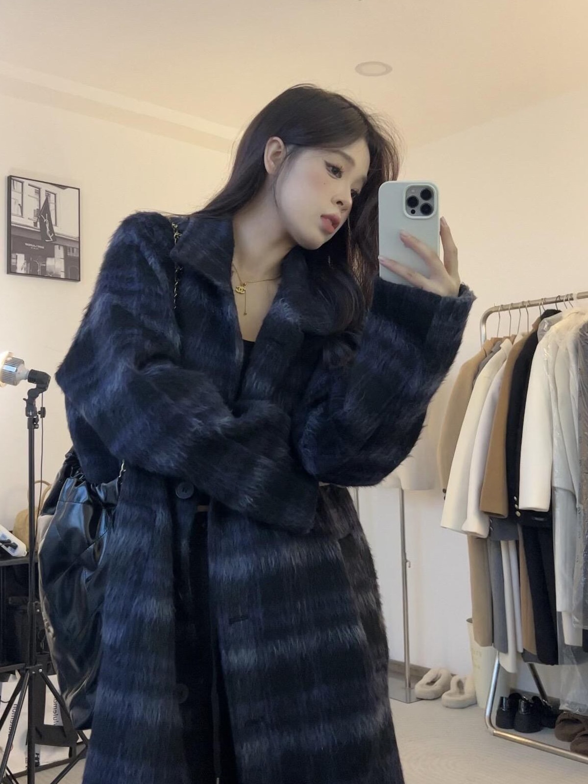 防寒秋冬 あったか アウター韓国風コートスタイルアップかわいいブルゾンファー付きファッション系裹起毛大人ゆったりカジュアルストリートサイズレディースムートン襟ゆるダボ シルエット学生通学丈