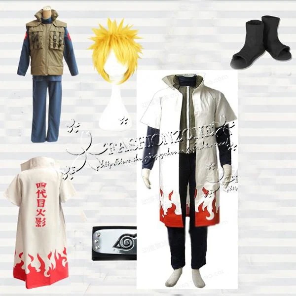 【品質良い 大好評中】NARUTO 波ミナト コスプレ衣装 ウィッグ 靴 大人子供用サイズ コスチューム 演出服 アニメ ゲーム ハロウィン cos 変装