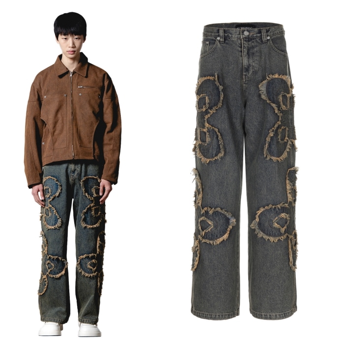 SURGERY】 SURGERY CLOVER LOGO PATCH JEANS : CREAM デニム