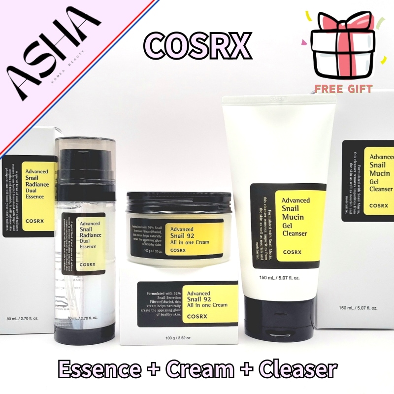 アドバンスド スネイル 92 オールインワン クリーム 100ml+アドバンスド スネイル ラディアンス デュアルエッセンス 80ml+スネイル ミュシン ジェル クレンザー 150ml 5,391円