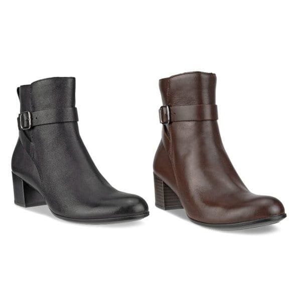 [驪州店] 女性ドレス クラシック 5CM バックル ジッパーポイント アンクルブーツ ブラック ブラウン 209913