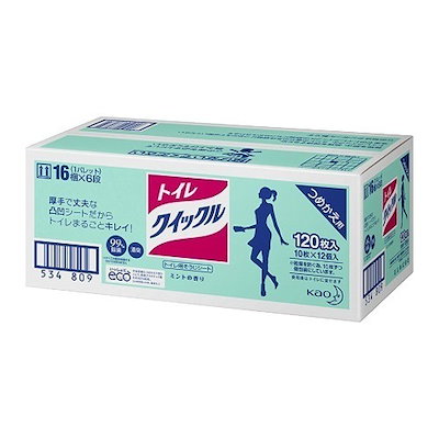 他サイト： 花王 トイレクイックル 業務用 詰替 ミントの香り 120枚 (10枚 12個入)の商品画像