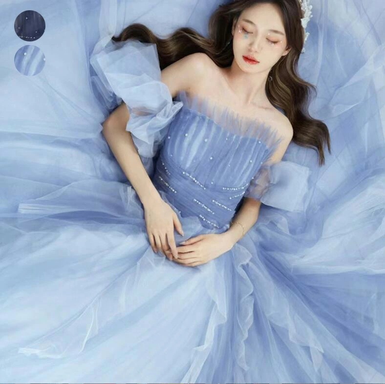 パーティードレス ピアノ発表会 披露宴 カラードレス お姫様 可愛い 花嫁ドレス ワンピース 二次会ドレス 結婚式ドレス 演奏会 ウェディングドレス フォトウェディング撮影 きれいめ 高級感 前撮りド