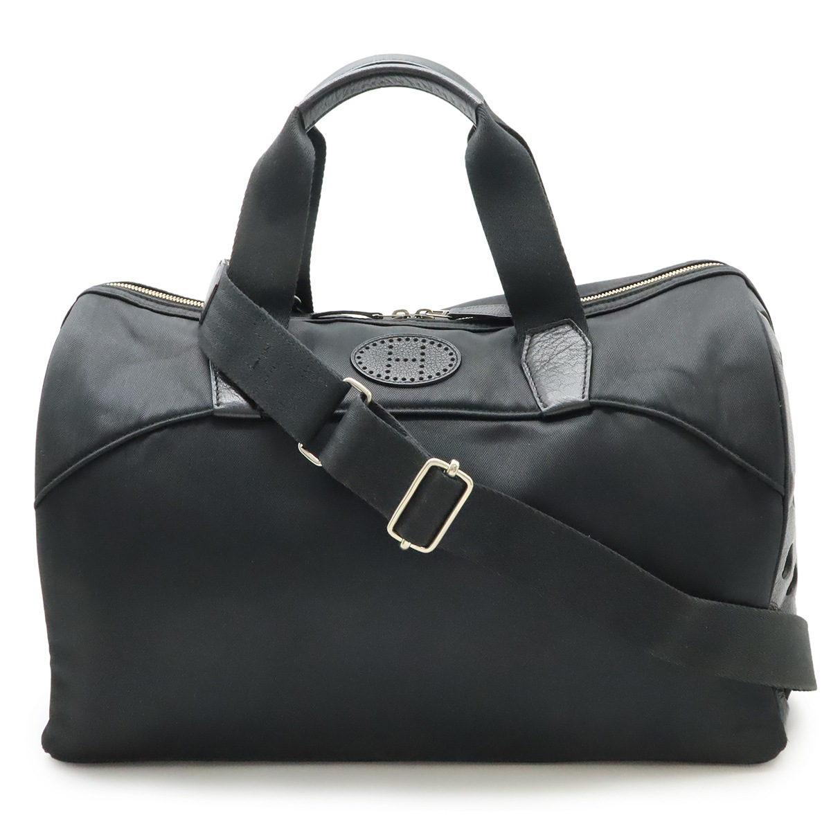 サックシアン ドッグキャリー ペット用キャリーバッグ ボストンバッグ 2WAY ショルダーバッグ トワルシェブロン レザー ブラッ