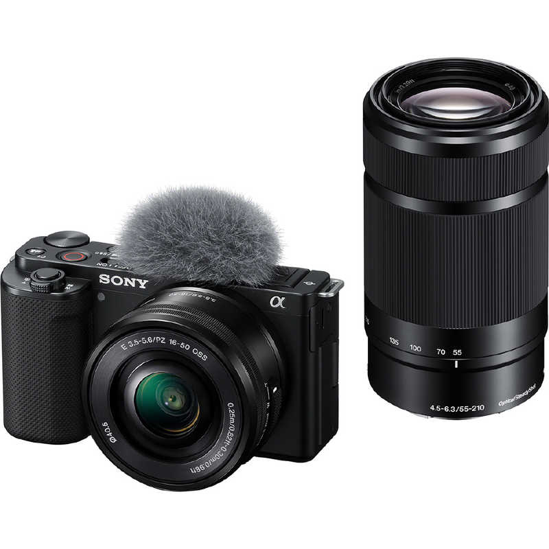 ソニー　SONY　ミラーレス一眼カメラ　VLOGCAM ZV-E10 ダブルズームレンズキット ZV-E10Y B ブラックミラーレス一眼カメラ