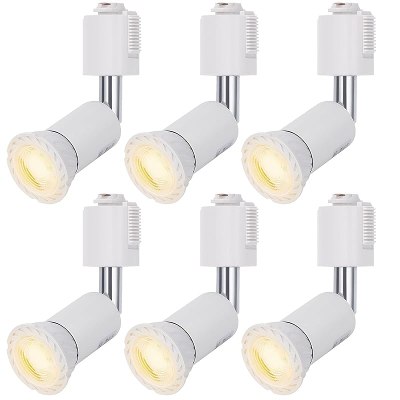 DiCUNO ダクトレール用スポットライト GU10口金 LED電球付き 5W 50W相当 電球色 ライティングバー用スポットライト高演色性 LEDスポットライト Ra98 ダクトレール用器具 ホワイ