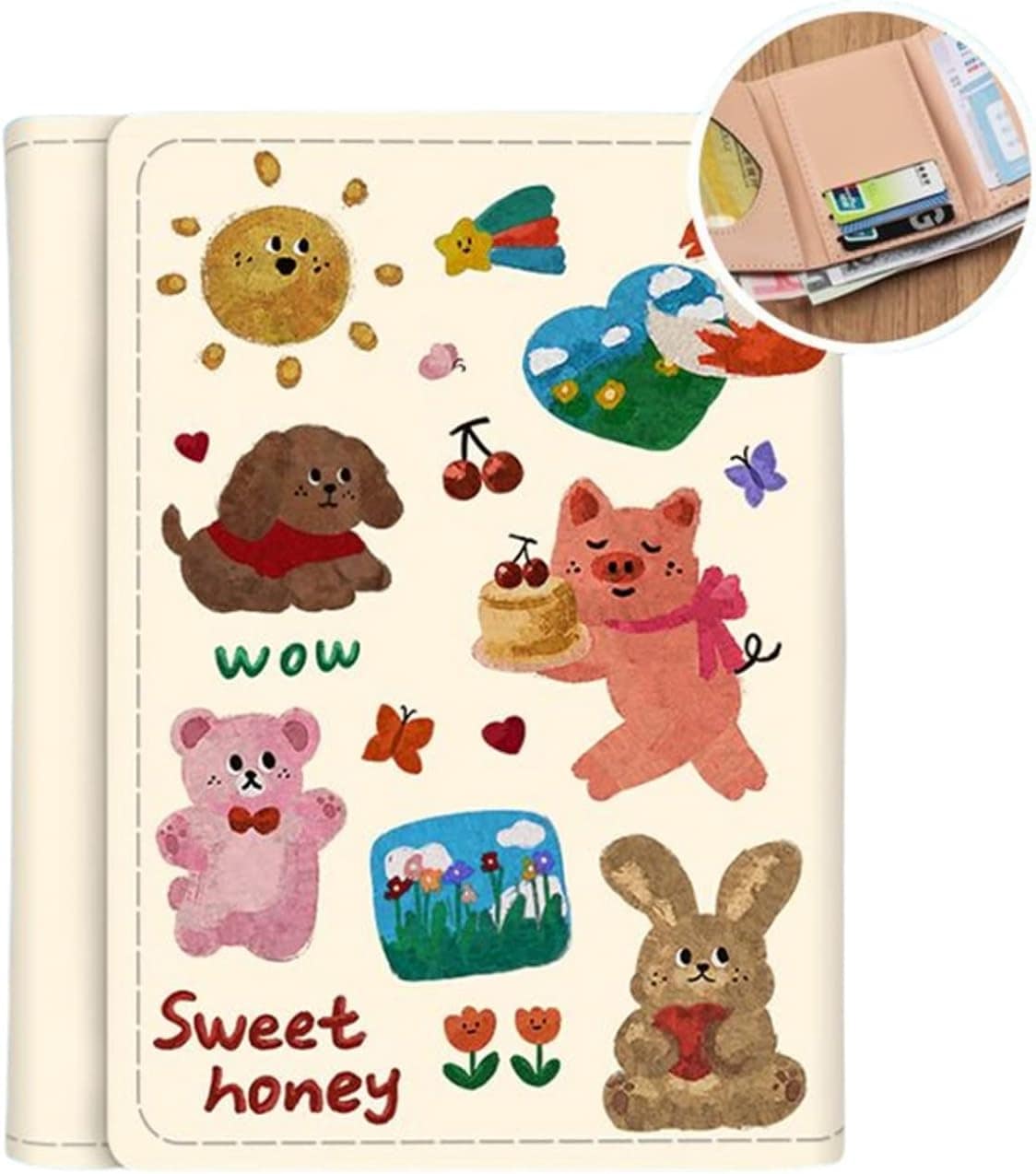 【20%OFFクーポン】三つ折り 財布 レディース 学生 小さめ 英字柄 犬柄 ボタン 大容量 カード入れ 小銭入れなし 多機能 使いやすい コンパクト 軽い ウォレット コインケース かわいい ファ 5,844円