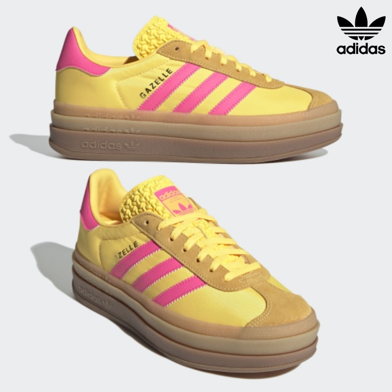 [ADIDAS] アディダス オリジナルス ガゼル ボールド スパーク ルシッドピンク スパーク / GAZELLE BOLD YELLOW PINK