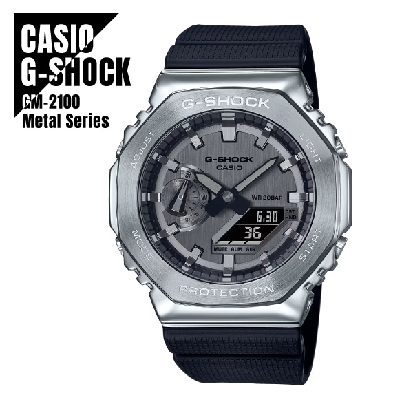 【即納】 国内正規品 CASIO カシオ G-SHOCK Gショック 八角形フォルム GM-2100 メタルシリーズ GM-2100-1AJF 腕時計 メンズ 19,054円