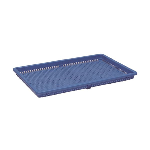 （まとめ） サンコープラスチック ワイドバスケット ブルー 1個 (×3セット)