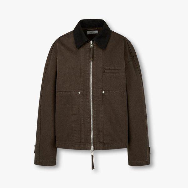 カラ配色デニムジップアップジャンパー (9106113551CT)