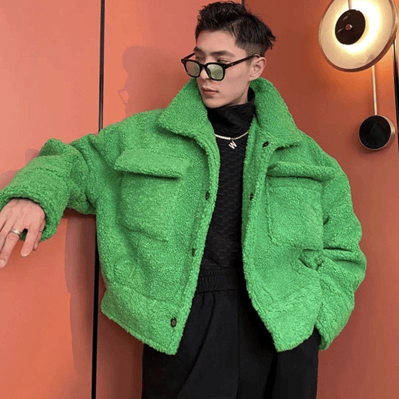 ニュースタイル 毛皮アウター ネットレッド 冬服 おしゃれ メンズテーラード ジャケット カップルコート 4,935円