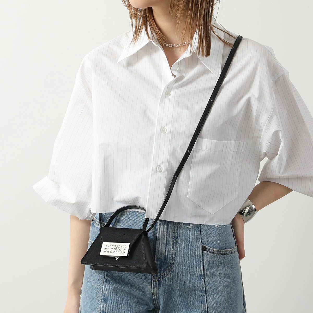 MM6 エムエムシックス メゾンマルジェラ ショルダーバッグ NUMERIC ヌメリック SB5ZI0006 P6642 レディース ハンドバッグ コットン 鞄 H8588