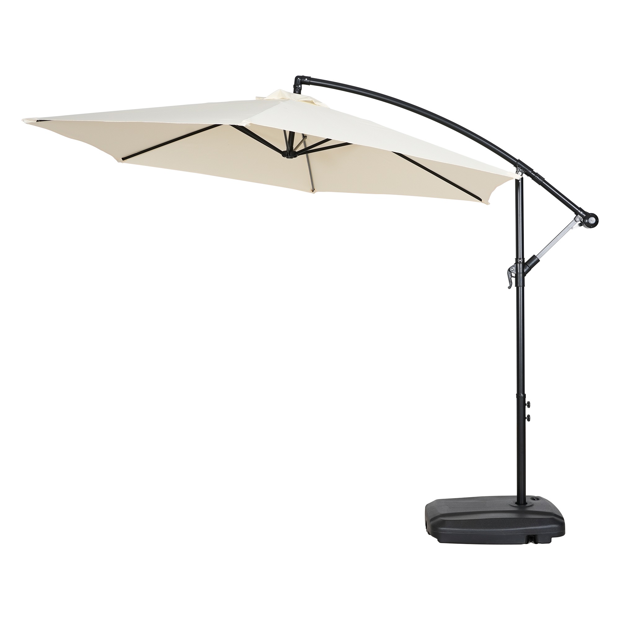 【国内出荷 - 3日配達】直径300cm 30+UPF紫外線 対策角度調整 専用ベース付き パラソル ガーデンパラソル 風に強い 大型 円形 ビーチパラソル ガーデニング 庭 キャンプ 日傘 家庭での