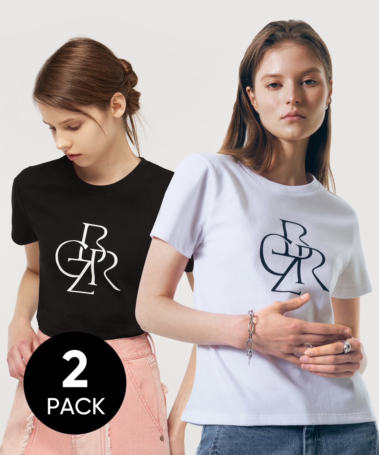 シティブリーズグラフィックベーシックショートスリーブ Tシャツ 2パック