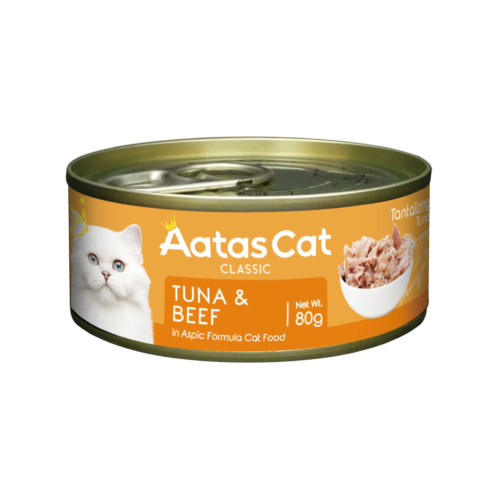 アタス キャットフード タンタライジング　ツナ＆ビーフ　80ｇ×24個（1ケース） グレインフリー 猫 ネコ オールステージ AatasCat 5,417円