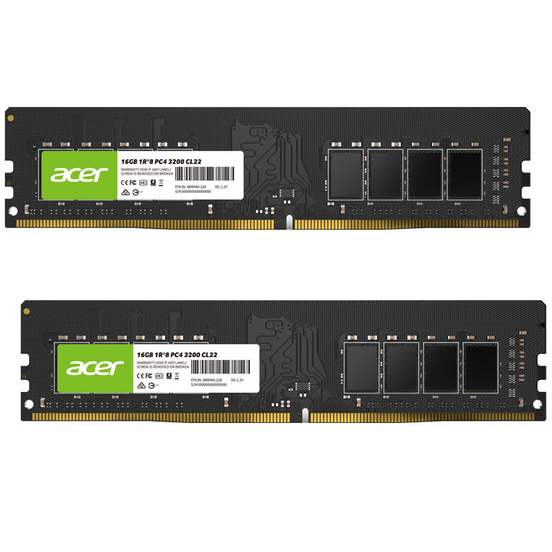 Acer デスクトップPC用メモリ PC4-25600(DDR4-3200) 32GB(16GBx2枚) DDR4DRAMDIMM UD100-16GB-3200-1R8 永久保証